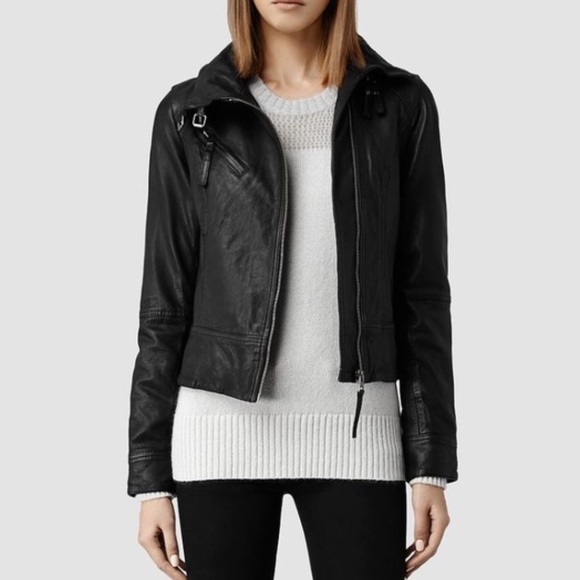 All Saints Jackets & Blazers - All Saints Brown Leather Jacket